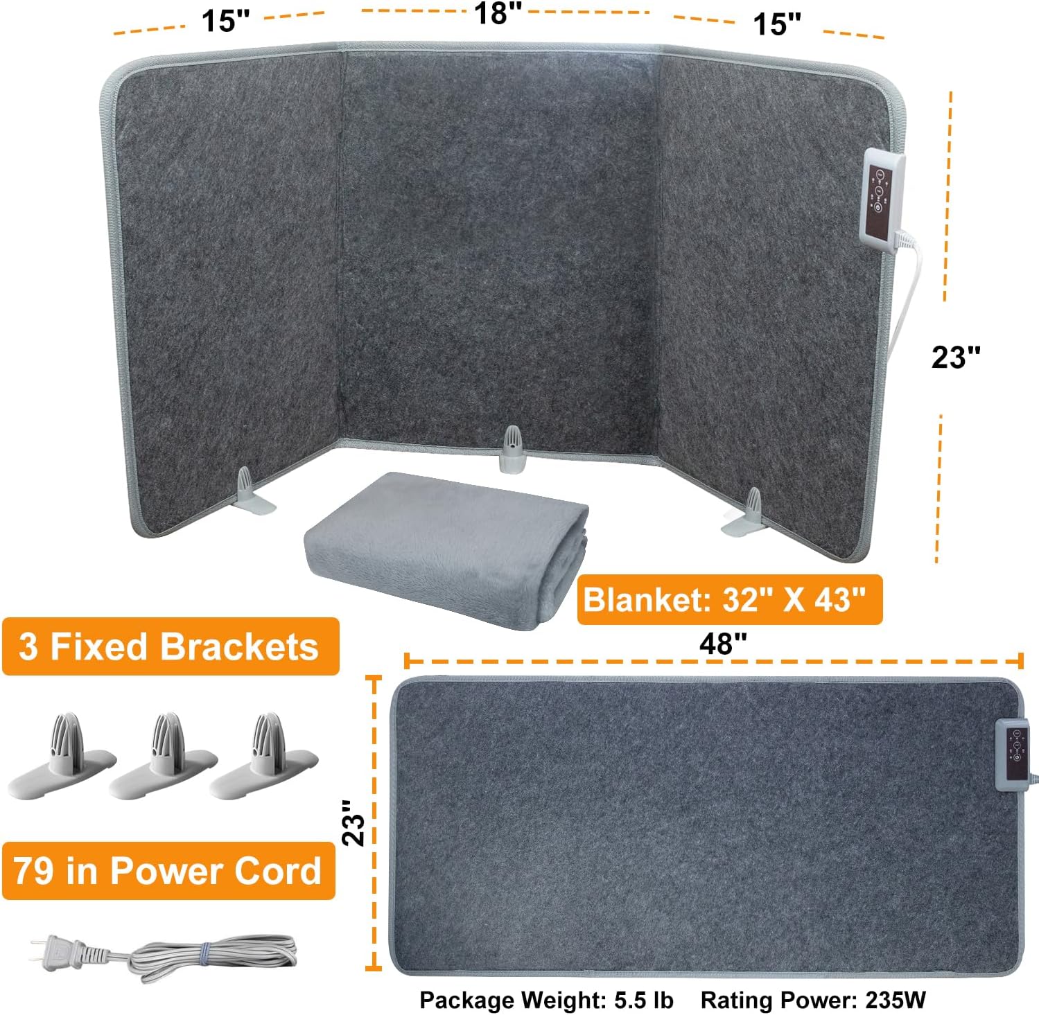 CozyGlow Foldable Leg Warmer Heater